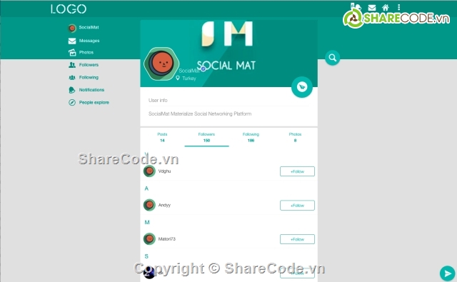 Social Networking Platform,SocialMat,CodeCanyon